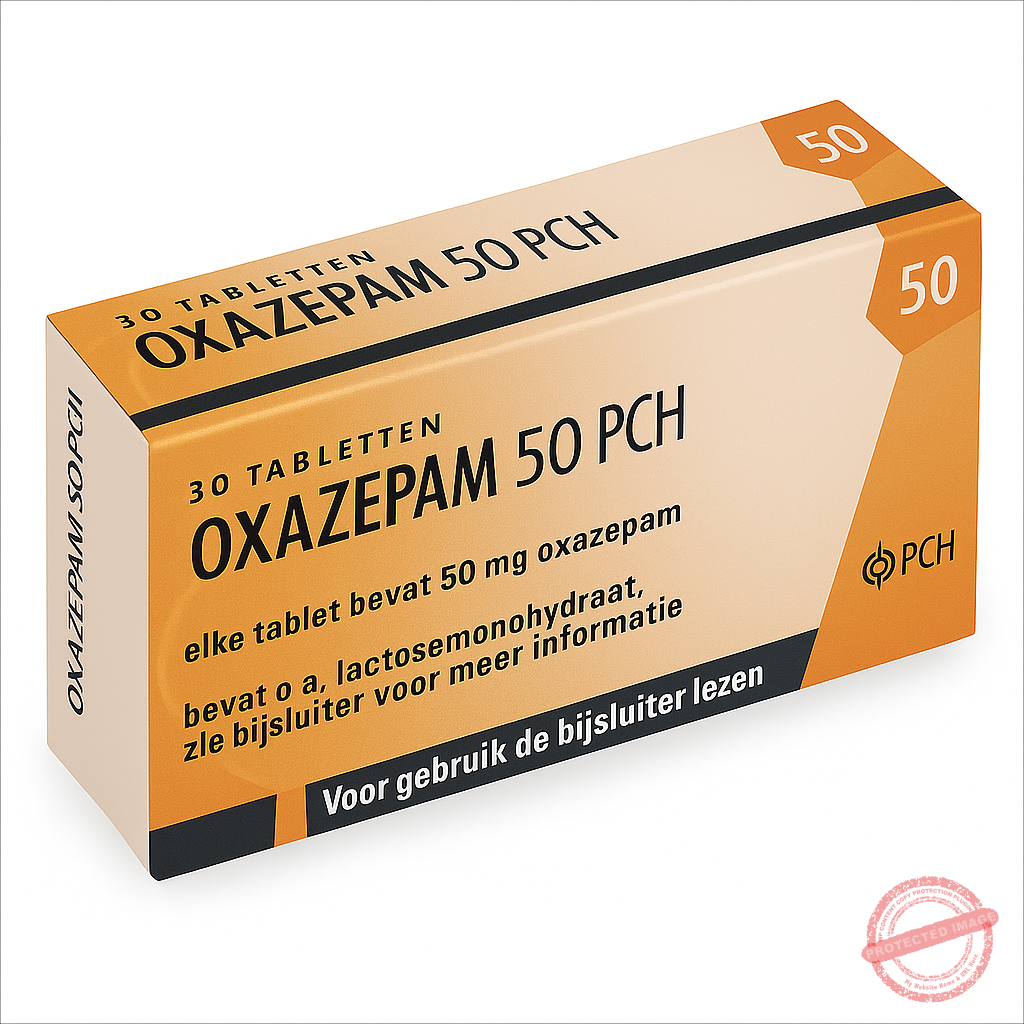 Doosje Oxazepam 50 mg PCH, 30 tabletten &ndash; kalmeringsmiddel bij angst, spanning en slapeloosheid