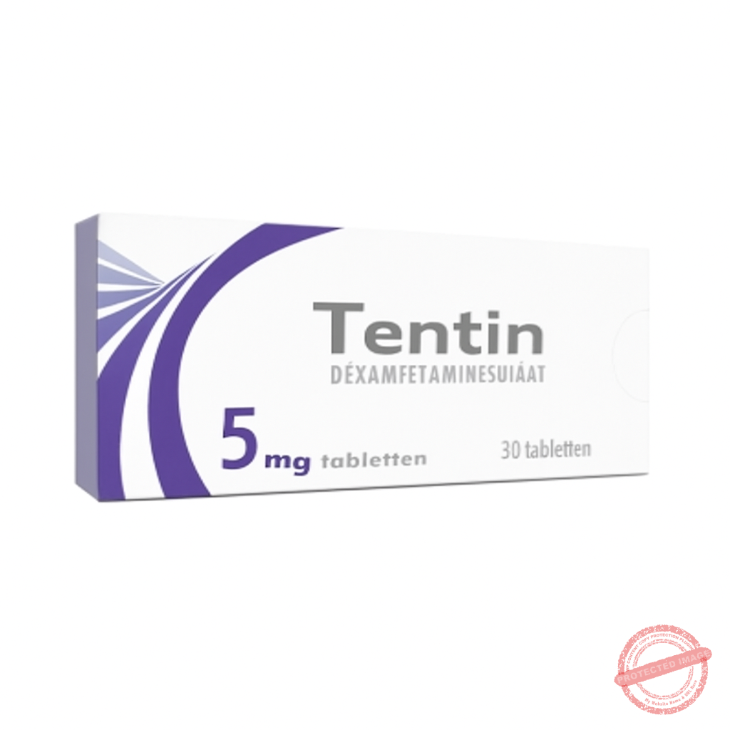 Tentin 5 mg verpakking &ndash; dexamfetaminesulfaat tabletten (30 stuks)